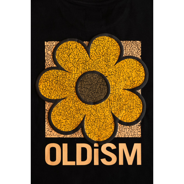 OLD/SM ® OVERSIZE EMBROIDERY CRACK SUNFLOWER L/S TEE