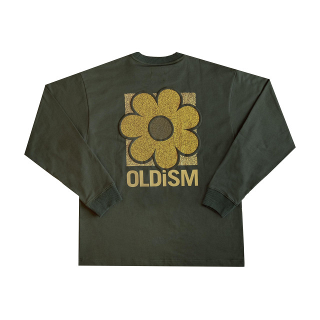 OLD/SM ® OVERSIZE EMBROIDERY CRACK SUNFLOWER L/S TEE