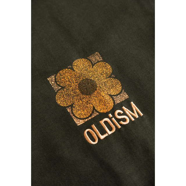 OLD/SM ® OVERSIZE EMBROIDERY CRACK SUNFLOWER L/S TEE