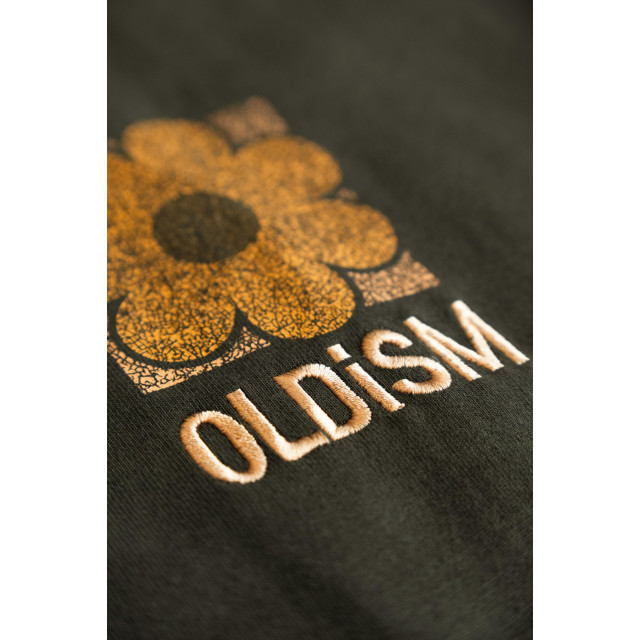 OLD/SM ® OVERSIZE EMBROIDERY CRACK SUNFLOWER L/S TEE