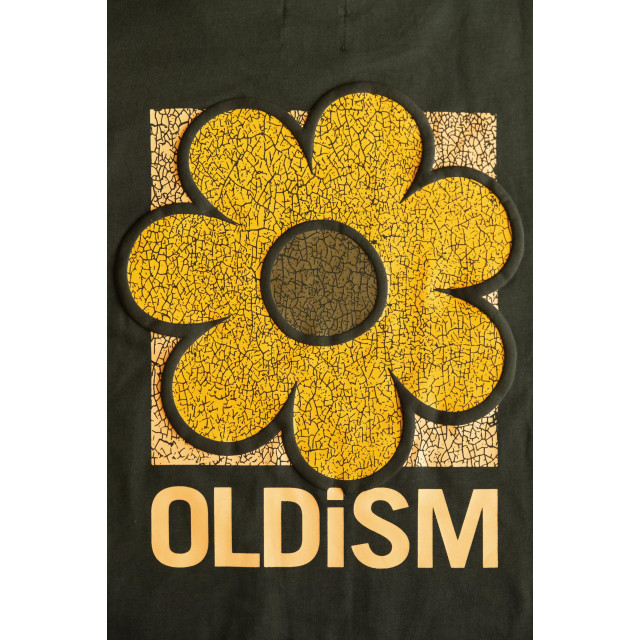 OLD/SM ® OVERSIZE EMBROIDERY CRACK SUNFLOWER L/S TEE