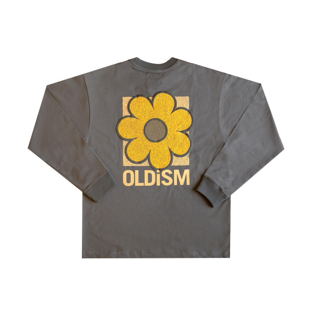 OLD/SM ® OVERSIZE EMBROIDERY CRACK SUNFLOWER L/S TEE