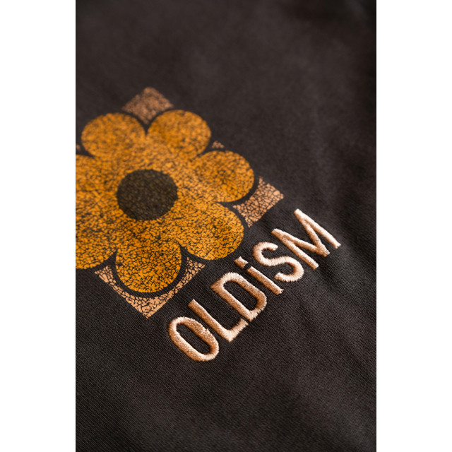 OLD/SM ® OVERSIZE EMBROIDERY CRACK SUNFLOWER L/S TEE