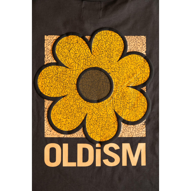 OLD/SM ® OVERSIZE EMBROIDERY CRACK SUNFLOWER L/S TEE