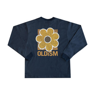 OLD/SM ® OVERSIZE EMBROIDERY CRACK SUNFLOWER L/S TEE