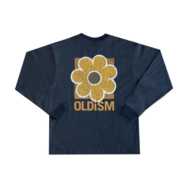 OLD/SM ® OVERSIZE EMBROIDERY CRACK SUNFLOWER L/S TEE