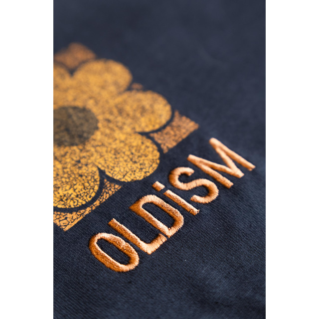 OLD/SM ® OVERSIZE EMBROIDERY CRACK SUNFLOWER L/S TEE