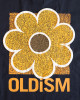 OLD/SM ® OVERSIZE EMBROIDERY CRACK SUNFLOWER L/S TEE