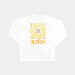 OLD/SM ® OVERSIZE EMBROIDERY CRACK SUNFLOWER L/S TEE