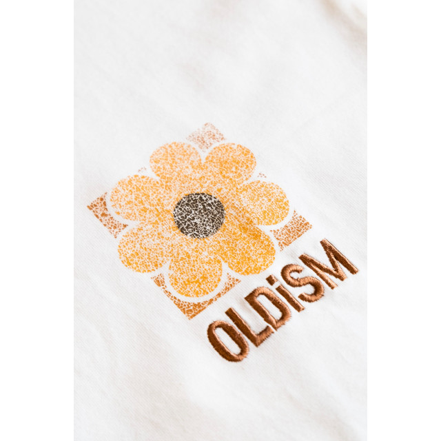 OLD/SM ® OVERSIZE EMBROIDERY CRACK SUNFLOWER L/S TEE