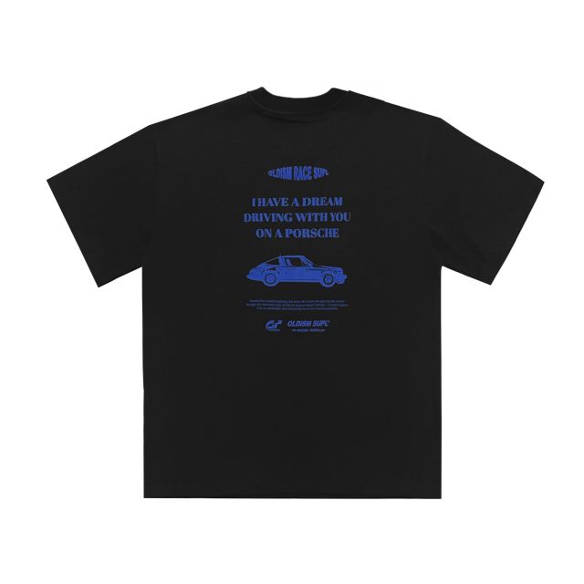 OLD/SM ® OVERSIZE FLOCKING PRINT RACING TEE