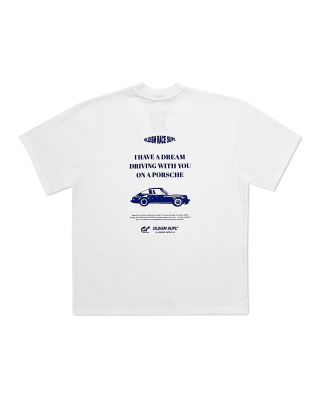 OLD/SM ® OVERSIZE FLOCKING PRINT RACING TEE