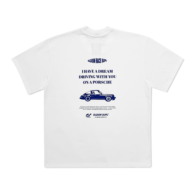 OLD/SM ® OVERSIZE FLOCKING PRINT RACING TEE