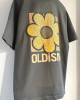 OLD/SM ® OVERSIZE EMBROIDERY CRACK SUNFLOWER TEE