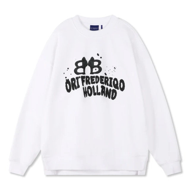 ORI FREDERIQO PRINTED SLIT SWEATSHIRT