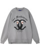 ORI FREDERIQO PRINTED SLIT SWEATSHIRT