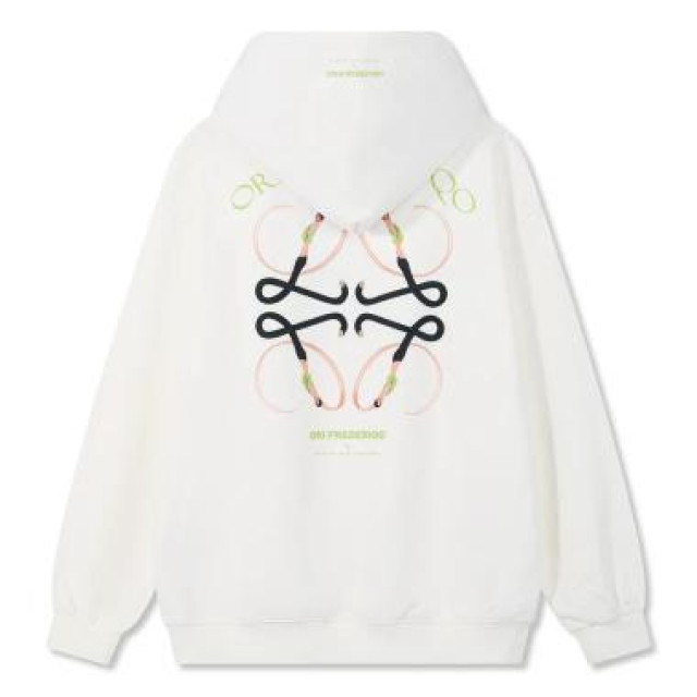 ORI FREDERIQO PRINTED HOODED SWEATSHIRT