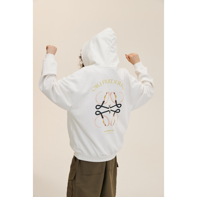 ORI FREDERIQO PRINTED HOODED SWEATSHIRT