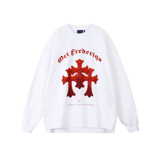 ORI FREDERIQO PRINTED SLIT SWEATSHIRT