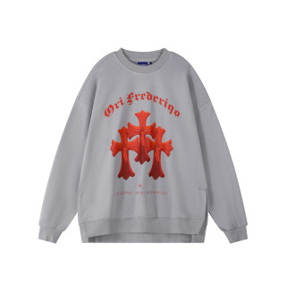 ORI FREDERIQO PRINTED SLIT SWEATSHIRT