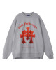 ORI FREDERIQO PRINTED SLIT SWEATSHIRT
