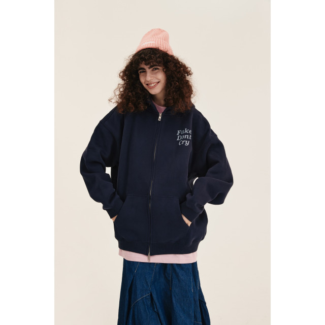 ORI FREDERIQO WASHED ZIP UP HOODED SWEATSHIRT