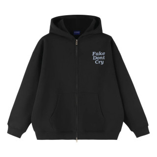 ORI FREDERIQO WASHED ZIP UP HOODED SWEATSHIRT