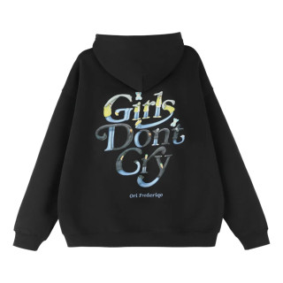 ORI FREDERIQO WASHED ZIP UP HOODED SWEATSHIRT