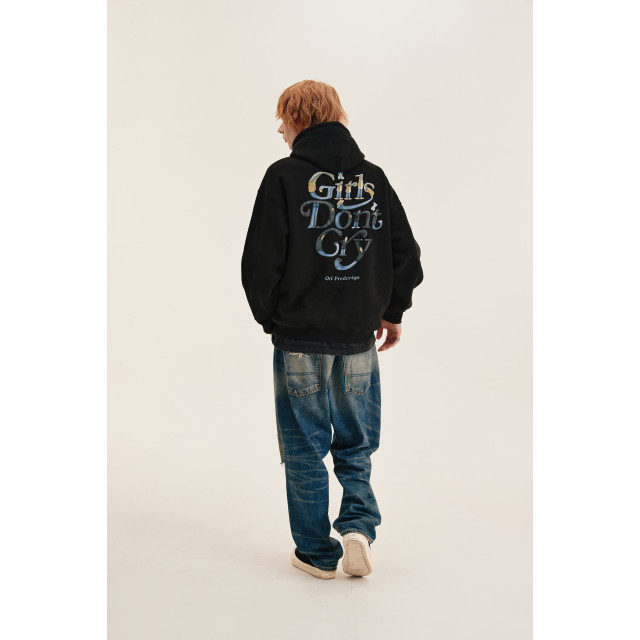 ORI FREDERIQO WASHED ZIP UP HOODED SWEATSHIRT