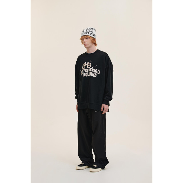 ORI FREDERIQO PRINTED SLIT SWEATSHIRT