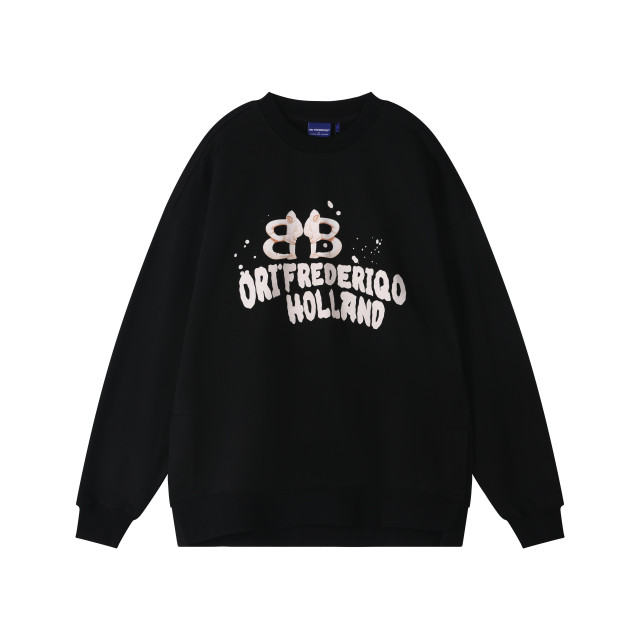ORI FREDERIQO PRINTED SLIT SWEATSHIRT