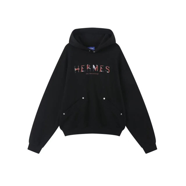 ORI FREDERIQO PRINTED HOODED SWEATSHIRT