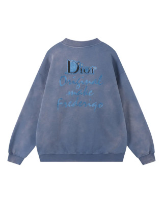 ORI FREDERIQO WASHED PRINT FLEECE CREWNECK SWEATSHIRT