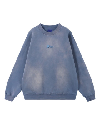 ORI FREDERIQO WASHED PRINT FLEECE CREWNECK SWEATSHIRT