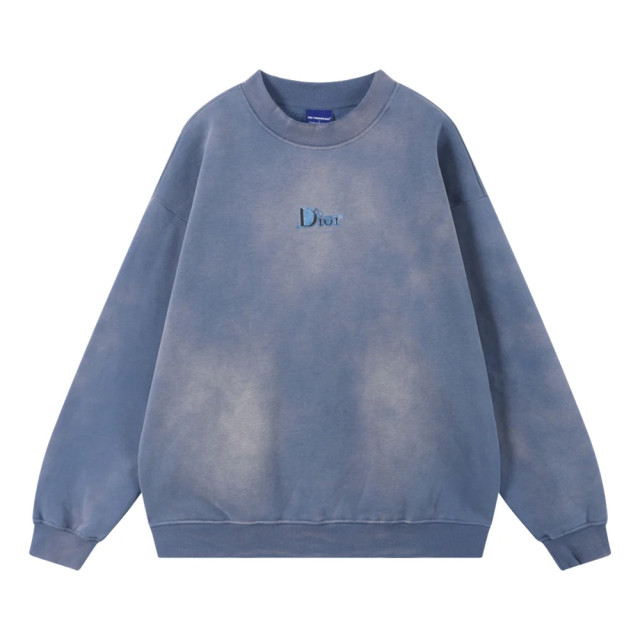 ORI FREDERIQO WASHED PRINT FLEECE CREWNECK SWEATSHIRT