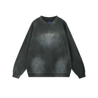 ORI FREDERIQO WASHED PRINT FLEECE CREWNECK SWEATSHIRT