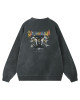 ORI FREDERIQO WASHED PRINT FLEECE CREWNECK SWEATSHIRT