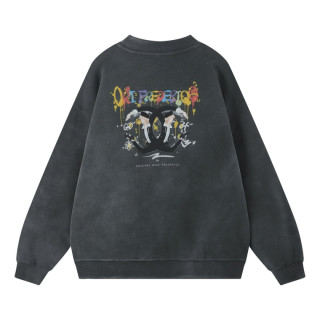 ORI FREDERIQO WASHED PRINT FLEECE CREWNECK SWEATSHIRT