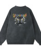 ORI FREDERIQO WASHED PRINT FLEECE CREWNECK SWEATSHIRT