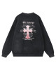 ORI FREDERIQO WASHED PRINT FLEECE CREWNECK SWEATSHIRT