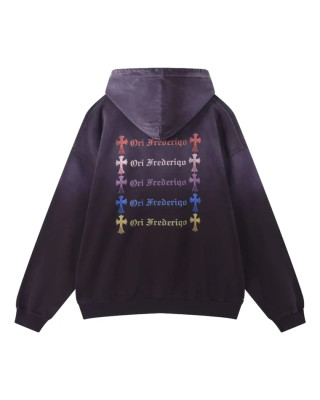  ORI FREDERIQO WASHED PRINT HOODIE