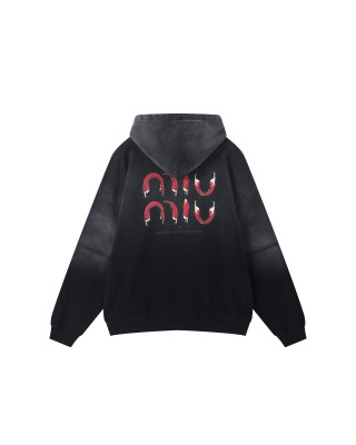  ORI FREDERIQO WASHED PRINT HOODIES