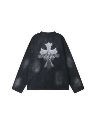 ORI FREDERIQO WASHED PRINT LONG-SLEEVE T-SHIRT