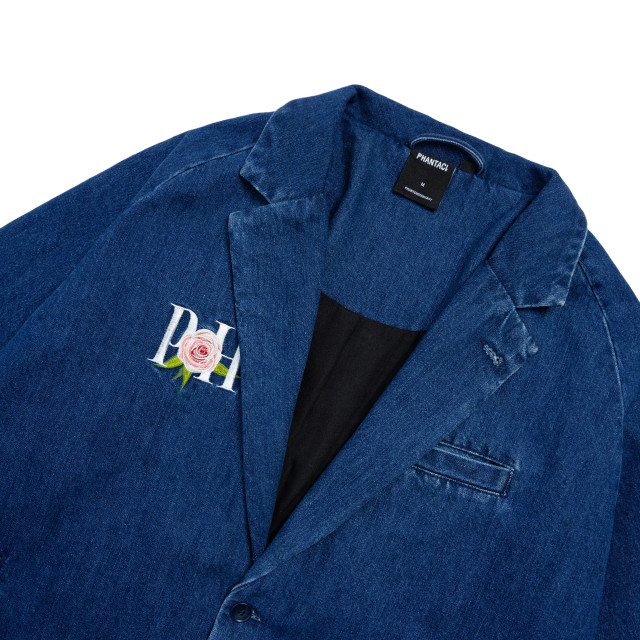 PHANTACI ATRACTIVE DENIM BLAZER DARK DENIM