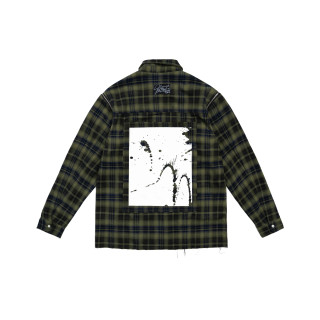 PHANTACI PHORTY GRUNGE PLAID SHIRT