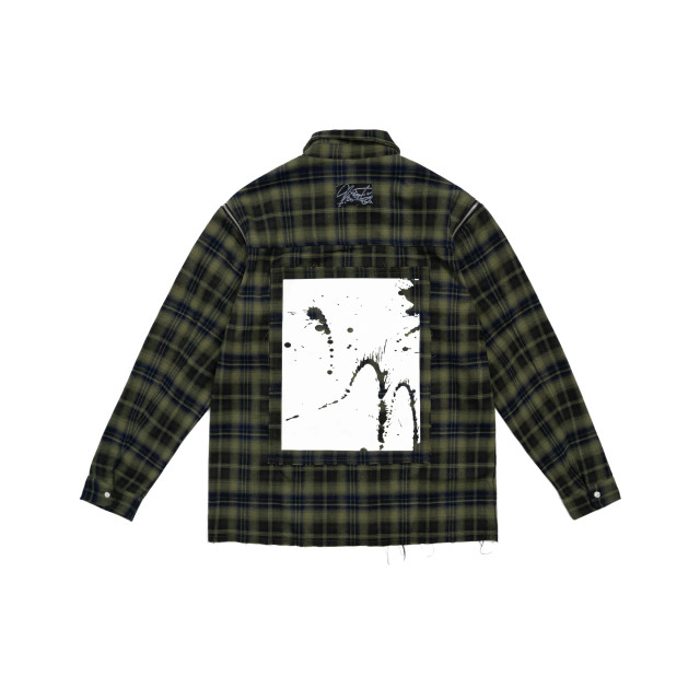 PHANTACI PHORTY GRUNGE PLAID SHIRT