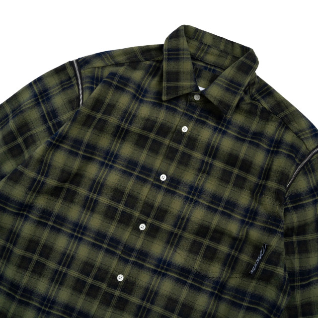 PHANTACI PHORTY GRUNGE PLAID SHIRT