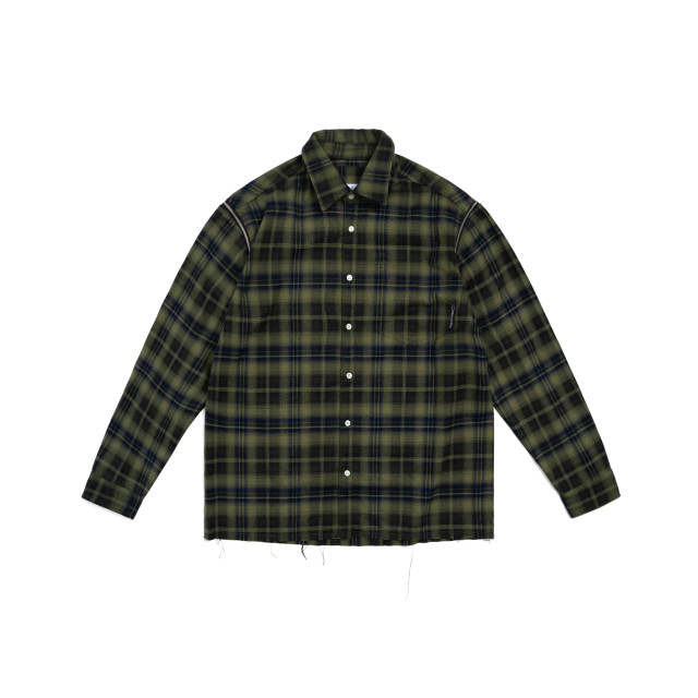 PHANTACI PHORTY GRUNGE PLAID SHIRT